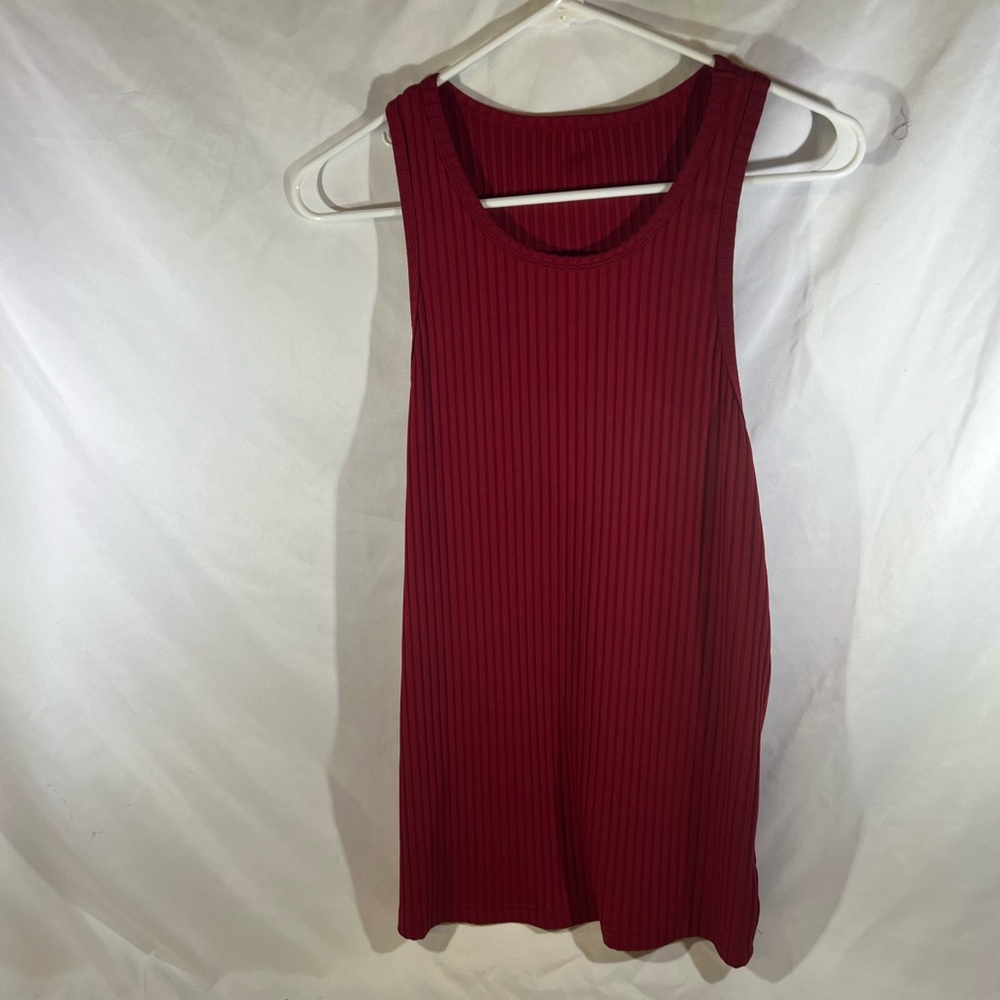 NFINITY Ribbed Burgundy Tank Top